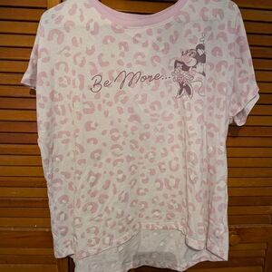 Disney Pink and White Graphic T-Shirt